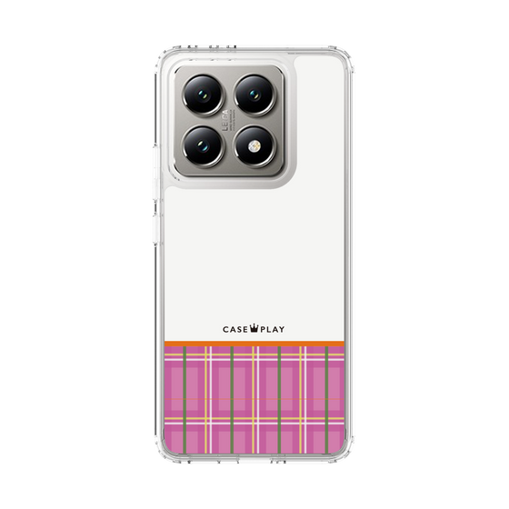 スリムプロテクションケース［ CASEPLAY Tartan Check - Pink ］