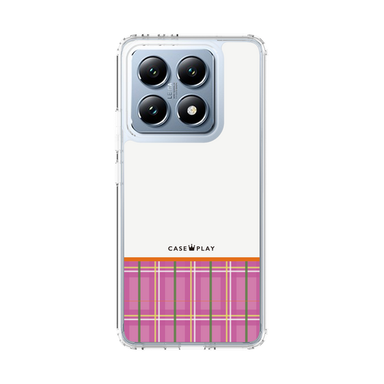 スリムプロテクションケース［ CASEPLAY Tartan Check - Pink ］