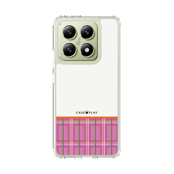 スリムプロテクションケース［ CASEPLAY Tartan Check - Pink ］