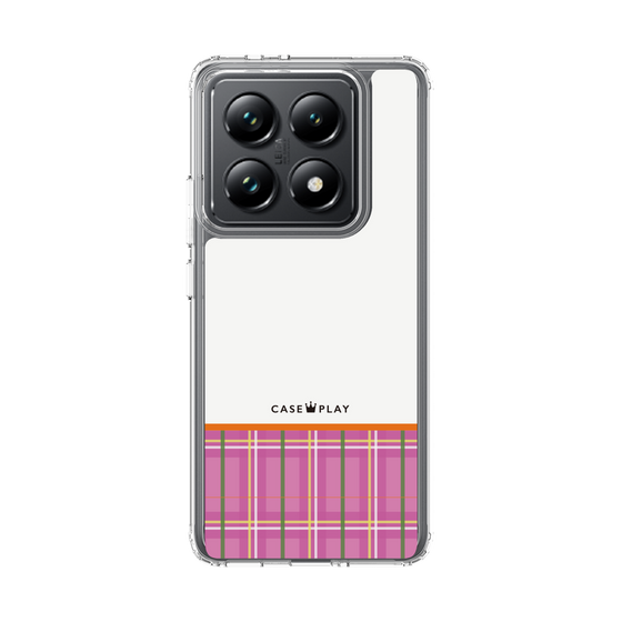 スリムプロテクションケース［ CASEPLAY Tartan Check - Pink ］