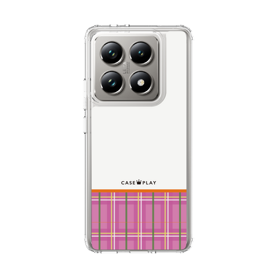 スリムプロテクションケース［ CASEPLAY Tartan Check - Pink ］