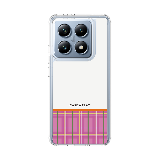 スリムプロテクションケース［ CASEPLAY Tartan Check - Pink ］