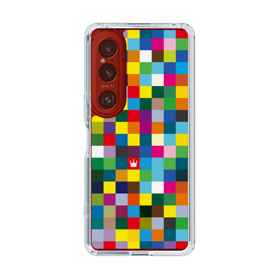 スリムプロテクションケース［ CASEPLAY Rainbow Check ］