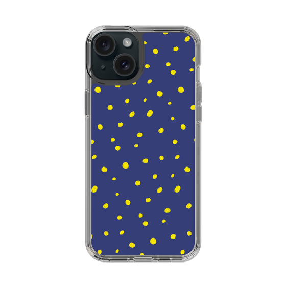 スリムプロテクションケース［ Drawing Dot - Navy ］