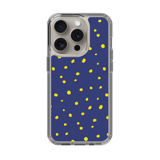 スリムプロテクションケース［ Drawing Dot - Navy ］