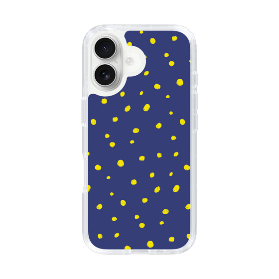 スリムプロテクションケース［ Drawing Dot - Navy ］