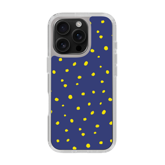 スリムプロテクションケース［ Drawing Dot - Navy ］