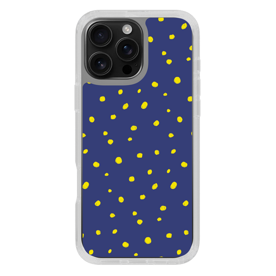 スリムプロテクションケース［ Drawing Dot - Navy ］