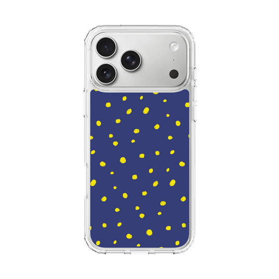 スリムプロテクションケース［ Drawing Dot - Navy ］