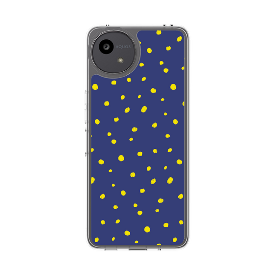 スリムプロテクションケース［ Drawing Dot - Navy ］