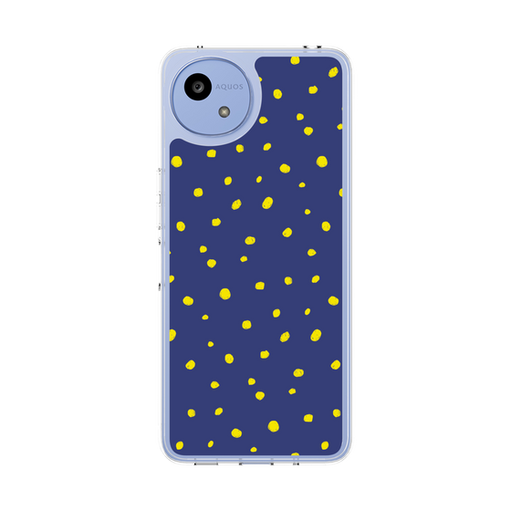 スリムプロテクションケース［ Drawing Dot - Navy ］