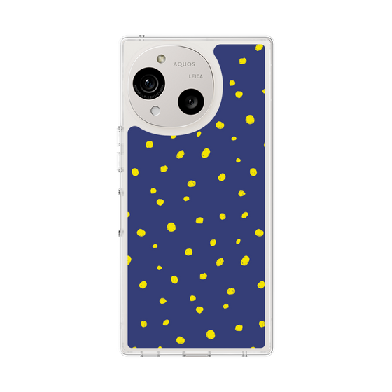 スリムプロテクションケース［ Drawing Dot - Navy ］