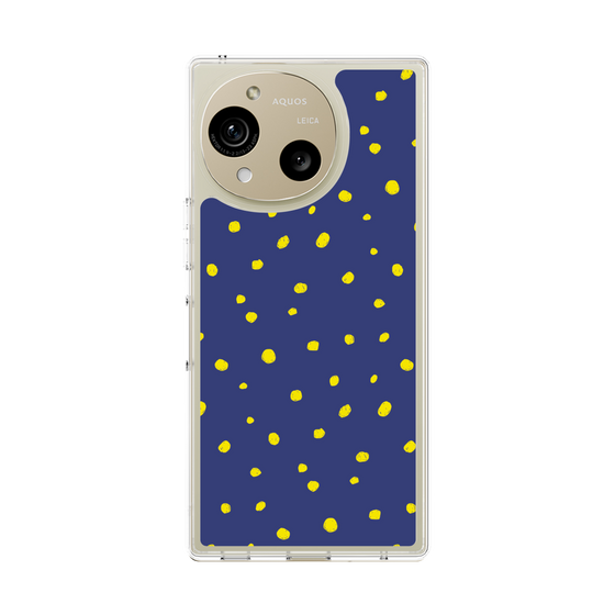 スリムプロテクションケース［ Drawing Dot - Navy ］