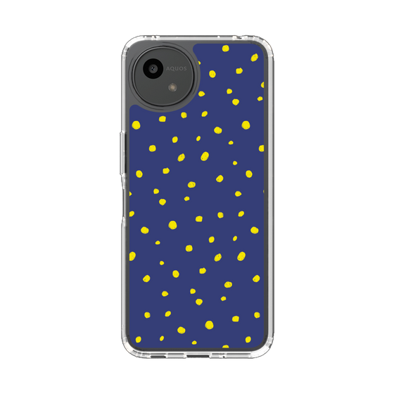 スリムプロテクションケース［ Drawing Dot - Navy ］