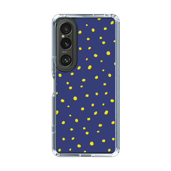 スリムプロテクションケース［ Drawing Dot - Navy ］