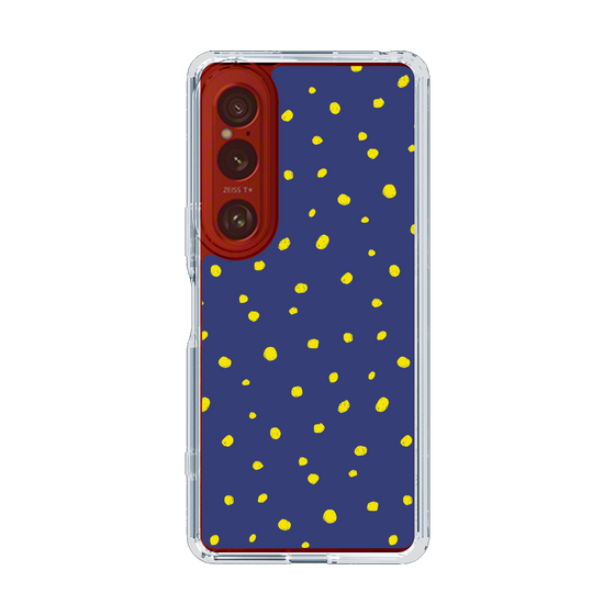 スリムプロテクションケース［ Drawing Dot - Navy ］