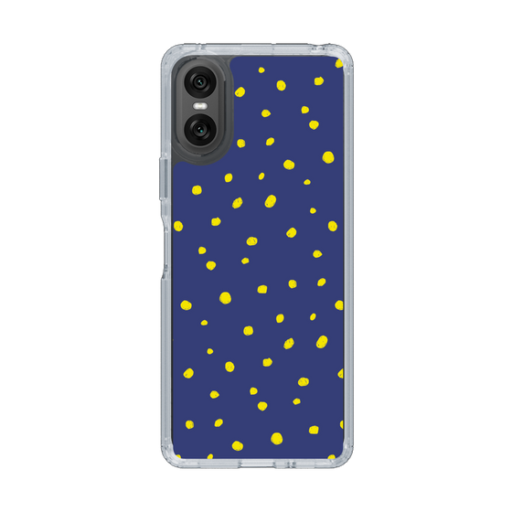 スリムプロテクションケース［ Drawing Dot - Navy ］