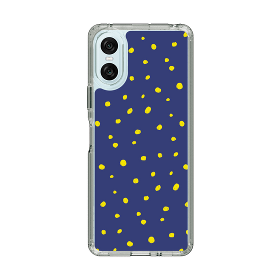 スリムプロテクションケース［ Drawing Dot - Navy ］