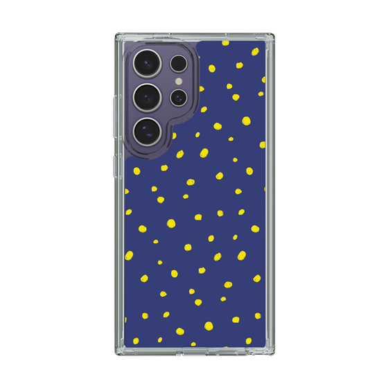 スリムプロテクションケース［ Drawing Dot - Navy ］