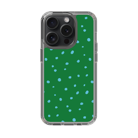 スリムプロテクションケース［ Drawing Dot - Green ］