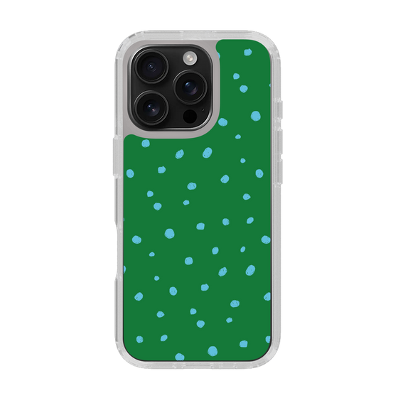 スリムプロテクションケース［ Drawing Dot - Green ］