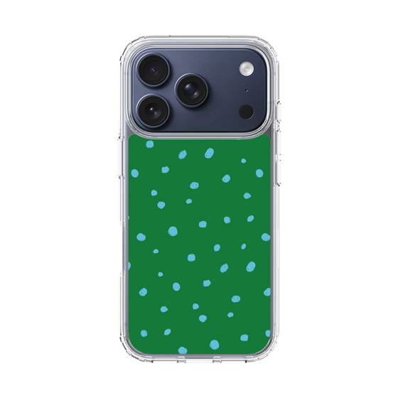 スリムプロテクションケース［ Drawing Dot - Green ］