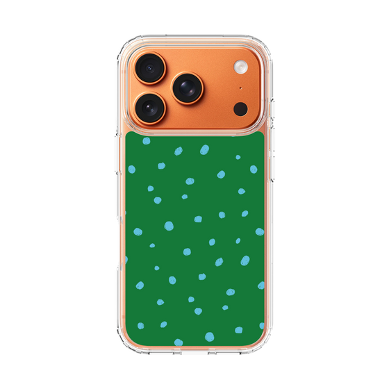 スリムプロテクションケース［ Drawing Dot - Green ］