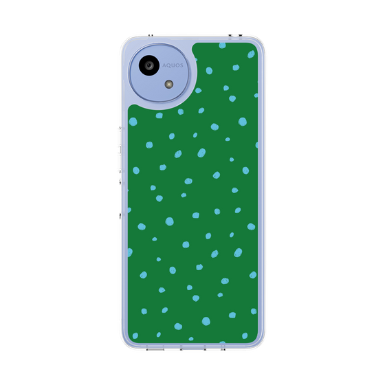スリムプロテクションケース［ Drawing Dot - Green ］