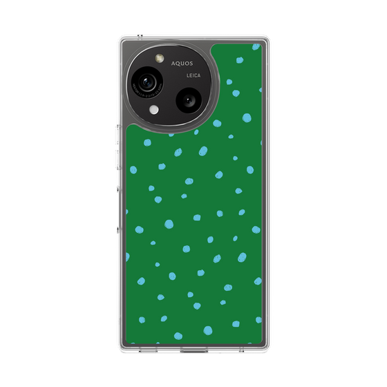 スリムプロテクションケース［ Drawing Dot - Green ］