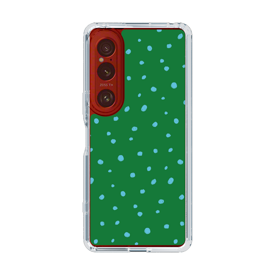 スリムプロテクションケース［ Drawing Dot - Green ］