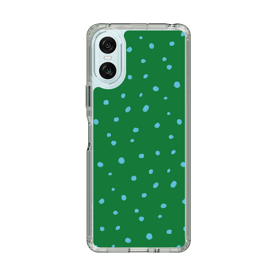 スリムプロテクションケース［ Drawing Dot - Green ］