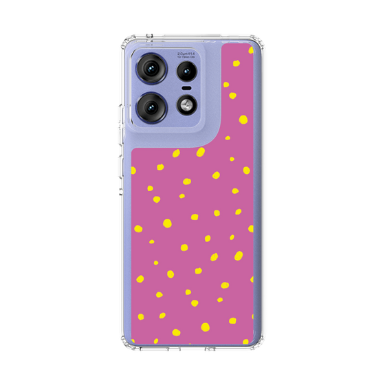 スリムプロテクションケース［ Drawing Dot - Pink ］