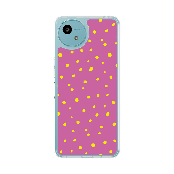 スリムプロテクションケース［ Drawing Dot - Pink ］