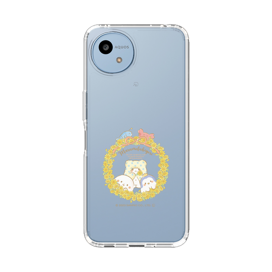 スリムプロテクションケース［ まるもふびより - フラワーリース ］