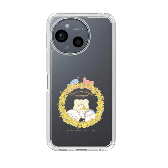 スリムプロテクションケース［ まるもふびより - フラワーリース ］