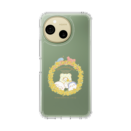 スリムプロテクションケース［ まるもふびより - フラワーリース ］