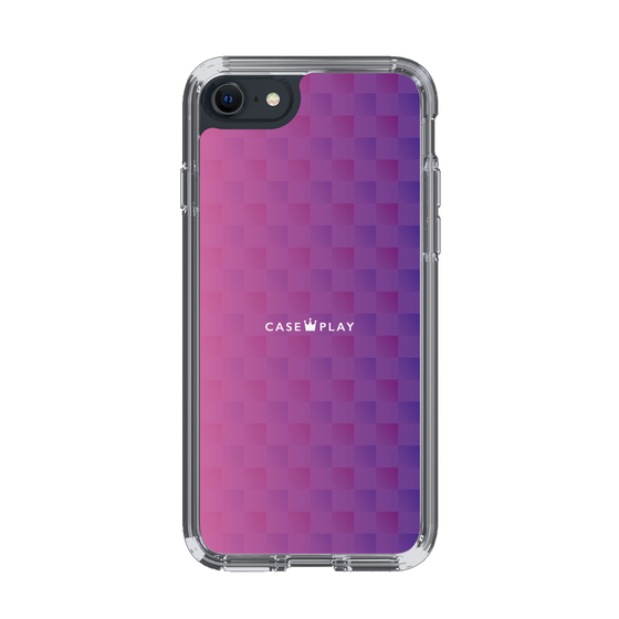 スリムプロテクションケース［ CASEPLAY Check - Purple ］