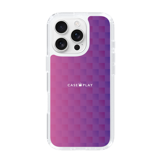 スリムプロテクションケース［ CASEPLAY Check - Purple ］