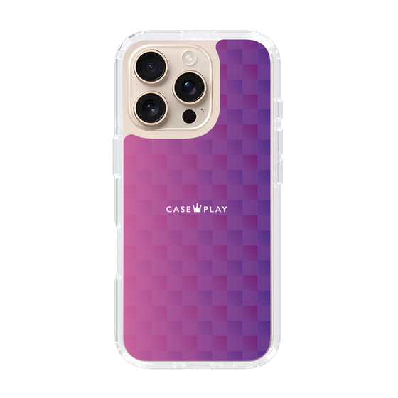 スリムプロテクションケース［ CASEPLAY Check - Purple ］