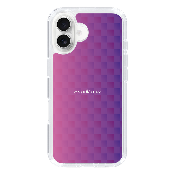 スリムプロテクションケース［ CASEPLAY Check - Purple ］