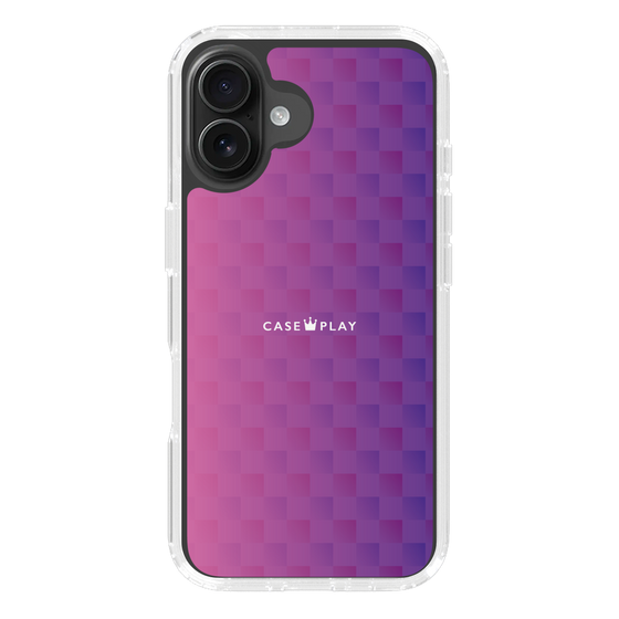 スリムプロテクションケース［ CASEPLAY Check - Purple ］