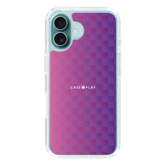 スリムプロテクションケース［ CASEPLAY Check - Purple ］