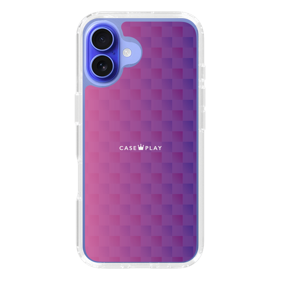 スリムプロテクションケース［ CASEPLAY Check - Purple ］