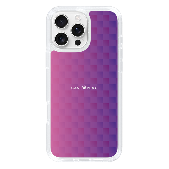 スリムプロテクションケース［ CASEPLAY Check - Purple ］