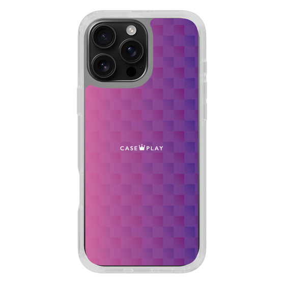 スリムプロテクションケース［ CASEPLAY Check - Purple ］