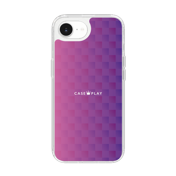 スリムプロテクションケース［ CASEPLAY Check - Purple ］