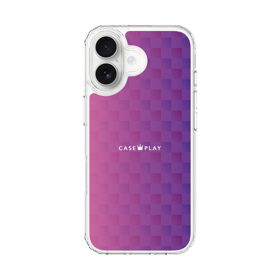 スリムプロテクションケース［ CASEPLAY Check - Purple ］