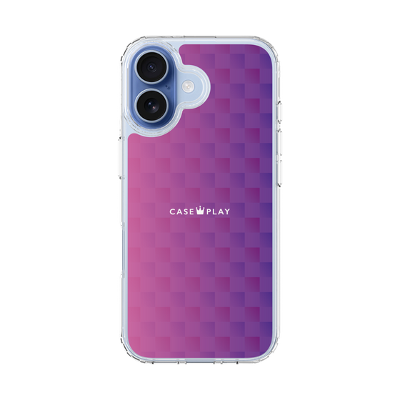 スリムプロテクションケース［ CASEPLAY Check - Purple ］