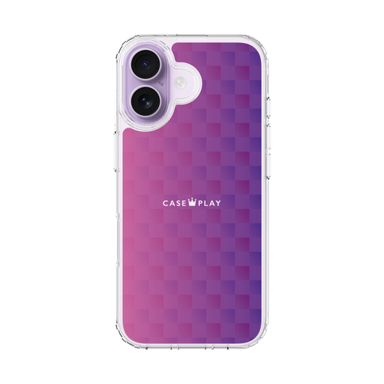 スリムプロテクションケース［ CASEPLAY Check - Purple ］