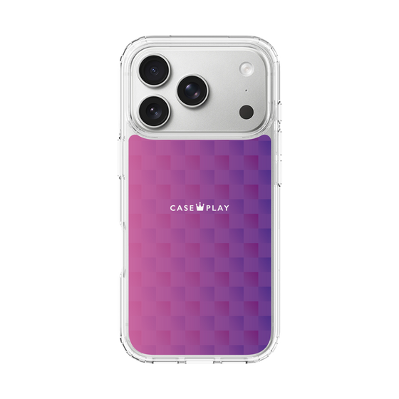 スリムプロテクションケース［ CASEPLAY Check - Purple ］